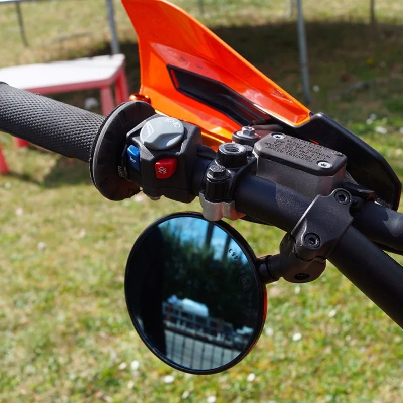 Reclinable Hintenview mirror FLEXI with clamp FAR Carbon Look