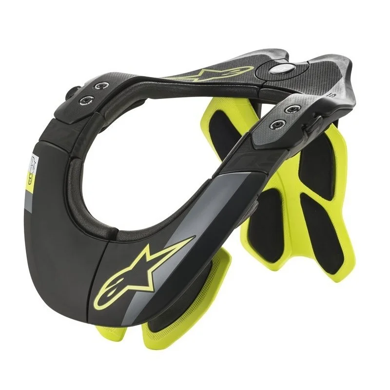 Collare Neck brace Alpinestars Bionic tech 2 nero-giallo fluo