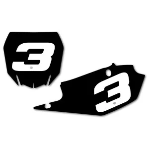 Race Number Crystal 13.5 x 20.0 cm 3 pcs weiss