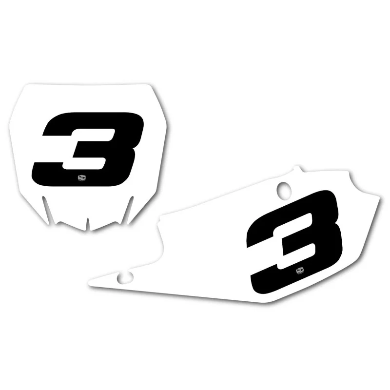 Race Number Crystal 13.5 x 20.0 cm 3 pcs Black NumGarasingnero WDracing-Victory Race numbers