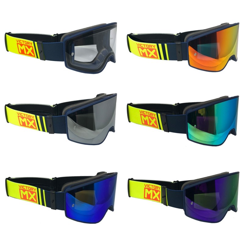Masque VictoryMX bleu-jaune fluo