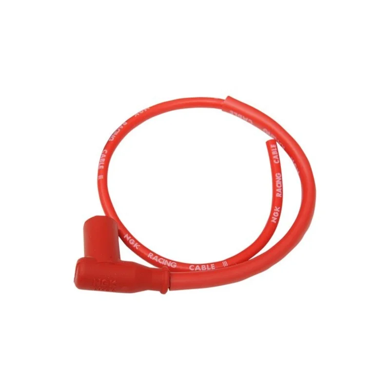 Bougie d'allumage-CABLE SET rouge CR4 NGK Racing (embout monobloc)