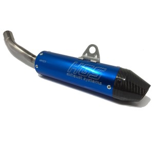 Schalldämpfer HGS blau eloxiert mit Carbon-Endkappe | Yamaha YZ 125