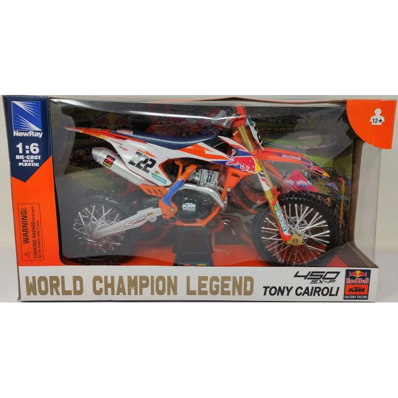 Bike Model Die Cast KTM TONY CAIROLI 222 1:6
