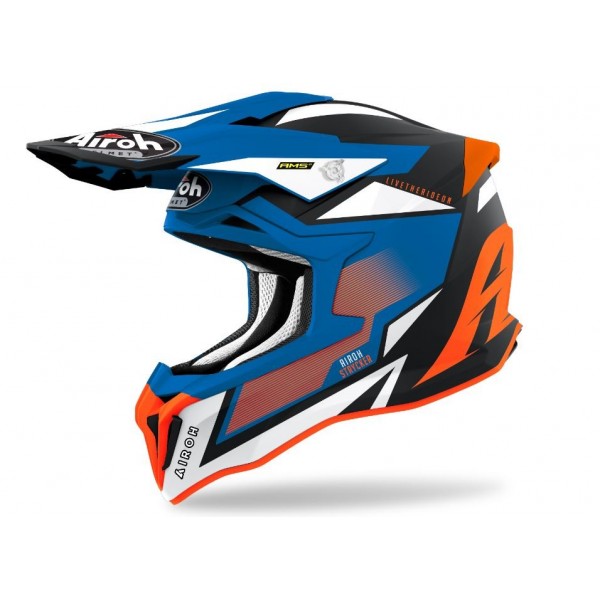 Helmet Airoh Strycker Orange/blue Matt STKA18 Airoh  Motocross Helmets