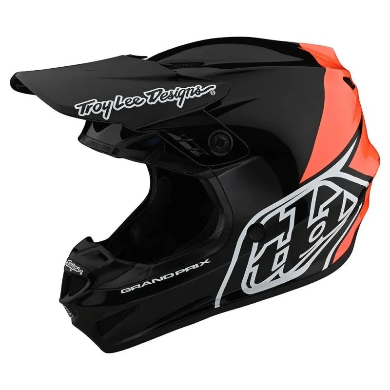 Casco Troy lee Designs GP Block black/Orange
