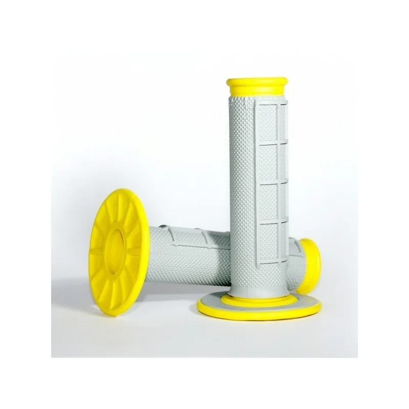 Grips renthal dual compound 50-50 yellow G192 Renthal  Poignées en caoutchouc