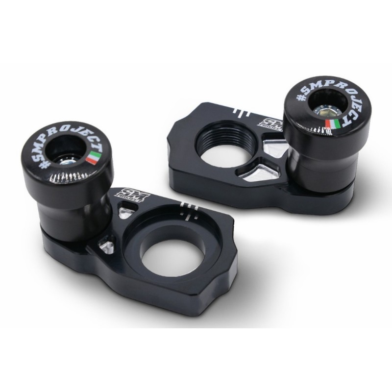 Supermoto axle blocks kit KTM-Husqvarna-GasGas 25mm Axle+integrated crashpad sliders