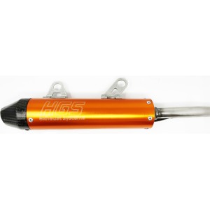 Silenziatore HGS | SX 125 19- anodizzato arancione fondello carbonio