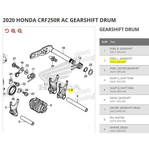 Forchetta cambio Honda CRF 24221-K95-A20