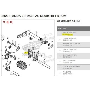 Forchetta cambio Honda CRF 24211-K95-A20
