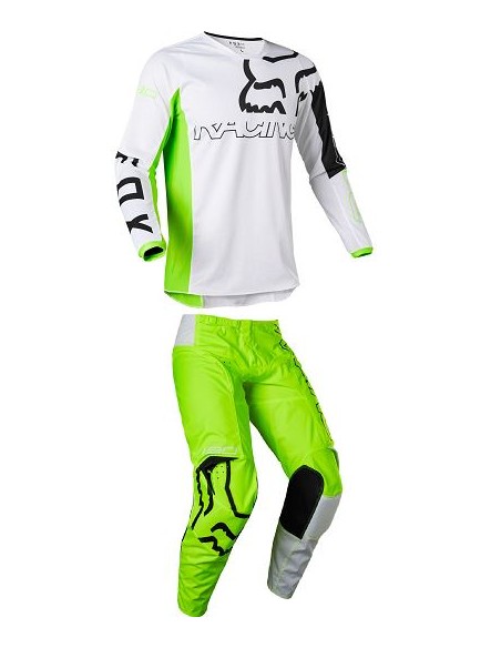 Gear Set FOX 180 Skew Fluo Yellow 2022 28148-130+28149-130 Fox Combo Jersey & Pant Motocross/Enduro