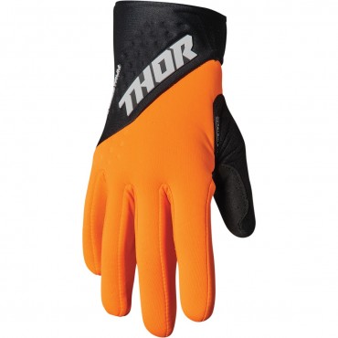 Gloves Thor Spectrum Cold Fluo Orange Black 2022 33306749 Thor Gloves