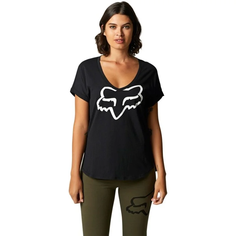 T-shirt FOX Donna Boundary SS Top Nera