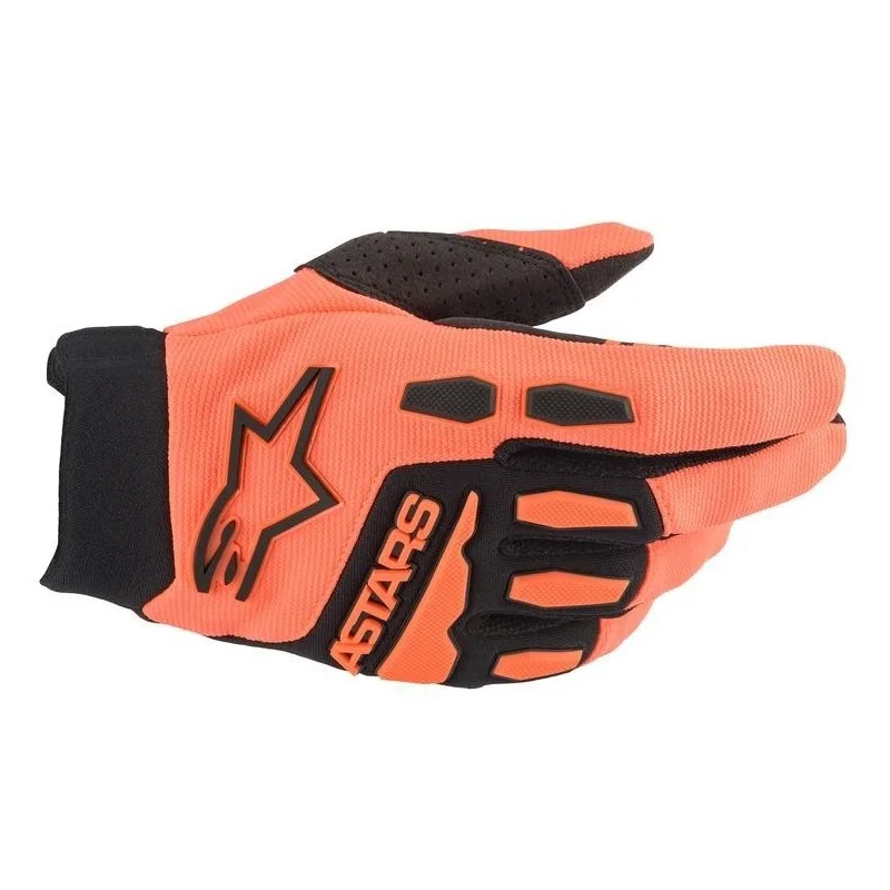 Guanti Alpinestars Full Bore Neri/Arancioni Fluo