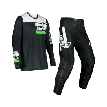 Ride Kit Leatt 3.5 Black 502204040 Leatt Combo Jersey & Pant Motocross/Enduro