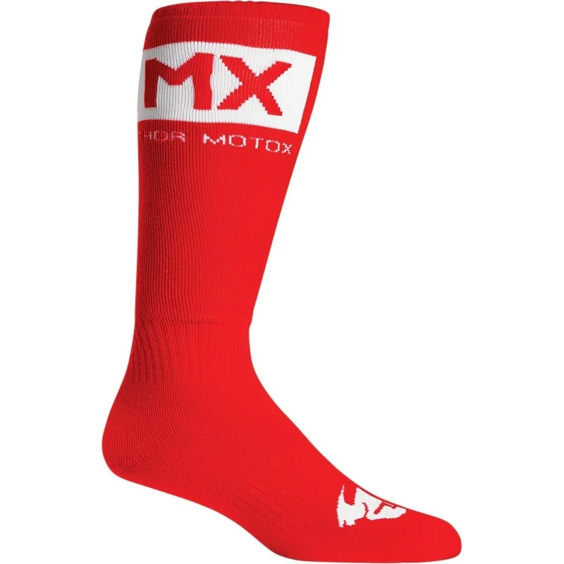 Thor Youth MX Solid Socks - rot/weiss - Size 1-6