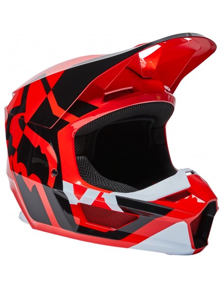 Helmet FOX V1 Youth LUX Fluo RED 2022 