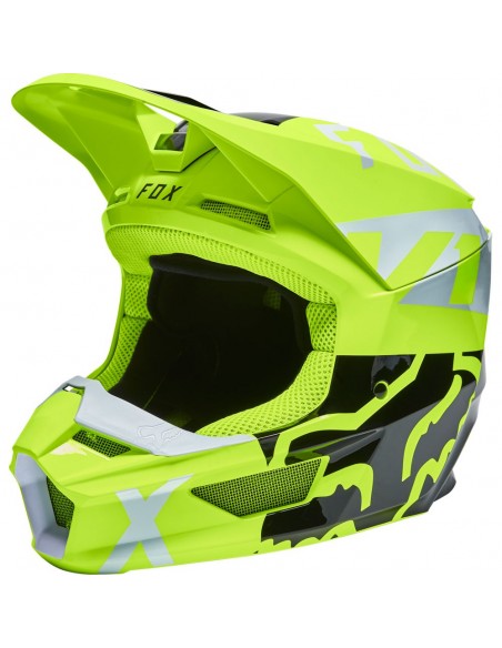 Helmet FOX V1 Youth Skew Fluo Yellow 2022 28358-130 Fox Kids Motocross Helmets