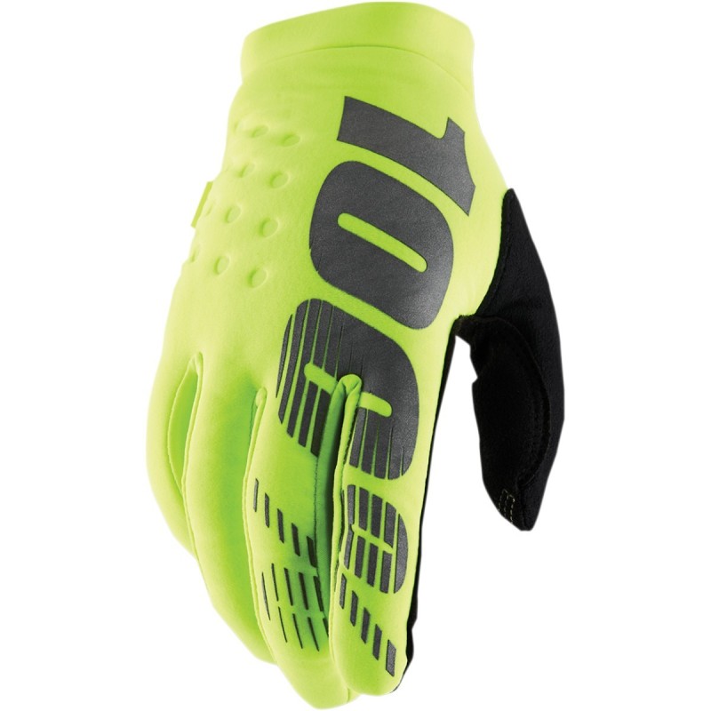 Winter Handschuhe 100% Brisker Fluo Gelb Youth