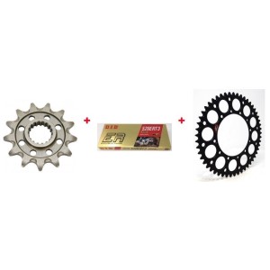 Kit catena-corona-pignone DID-Renthal Suzuki RMZ 250 450