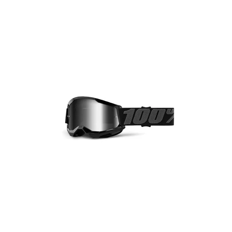 Crossbrille 100% Strata 2 Youth schwarz with mirror lens