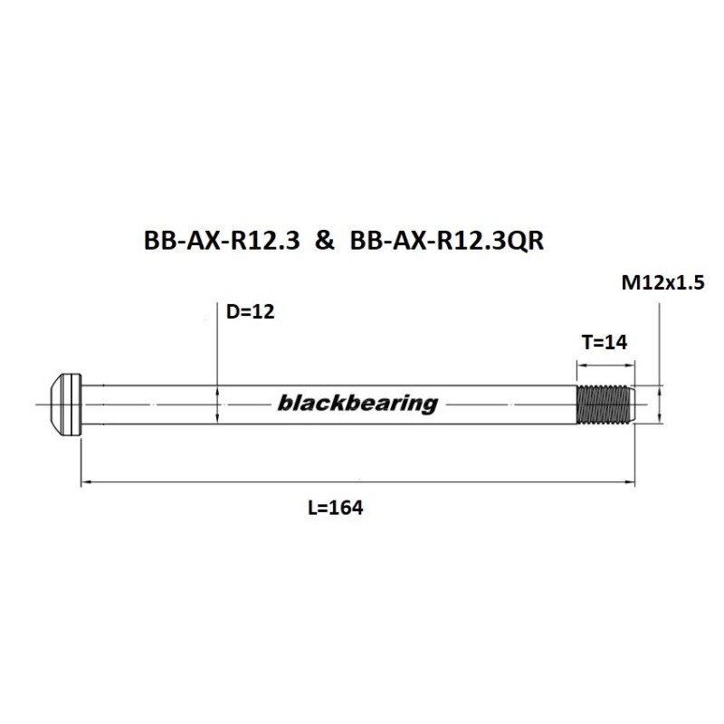 Perno passante con sgancio rapido