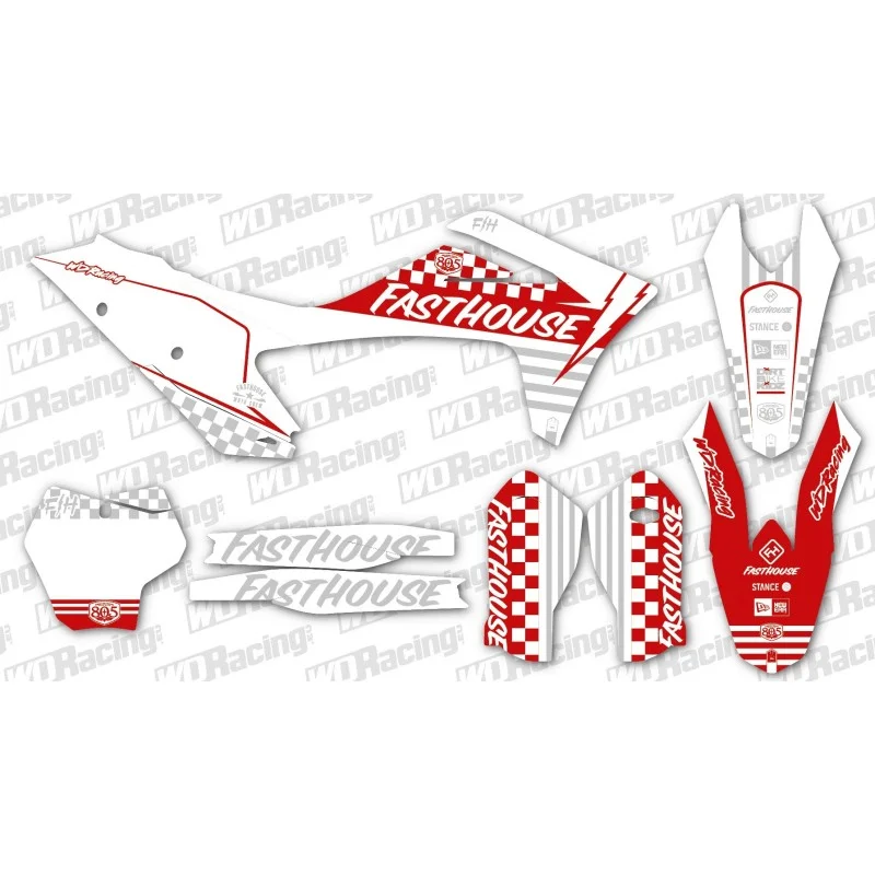 Graphics Kit GasGas Fasthouse - white