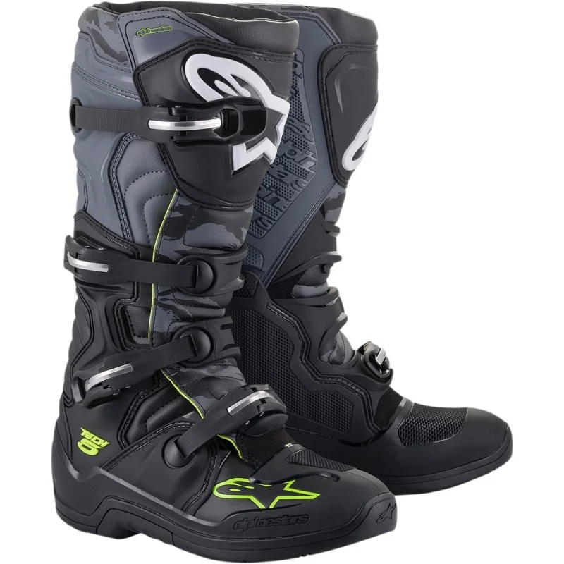 Bottes Cross Alpinestars Tech 5 noir/Gray/Fluo jaune