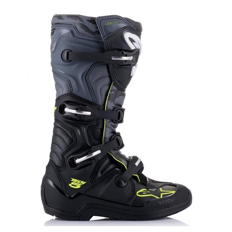 Motocross Stiefel Alpinestars Tech 5 schwarz/Gray/Fluo Gelb