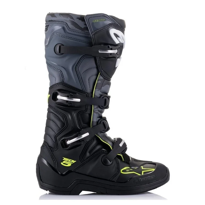 Bottes Cross Alpinestars Tech 5 noir/Gray/Fluo jaune