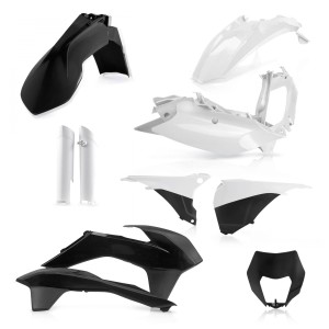 Kit plastiche Acerbis per KTM EXC/EXCF 2014-2015 nero/bianco