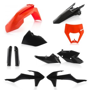 Kit Plastique Complet Acerbis KTM EXC/EXCF 2017-2019 noir/Orange
