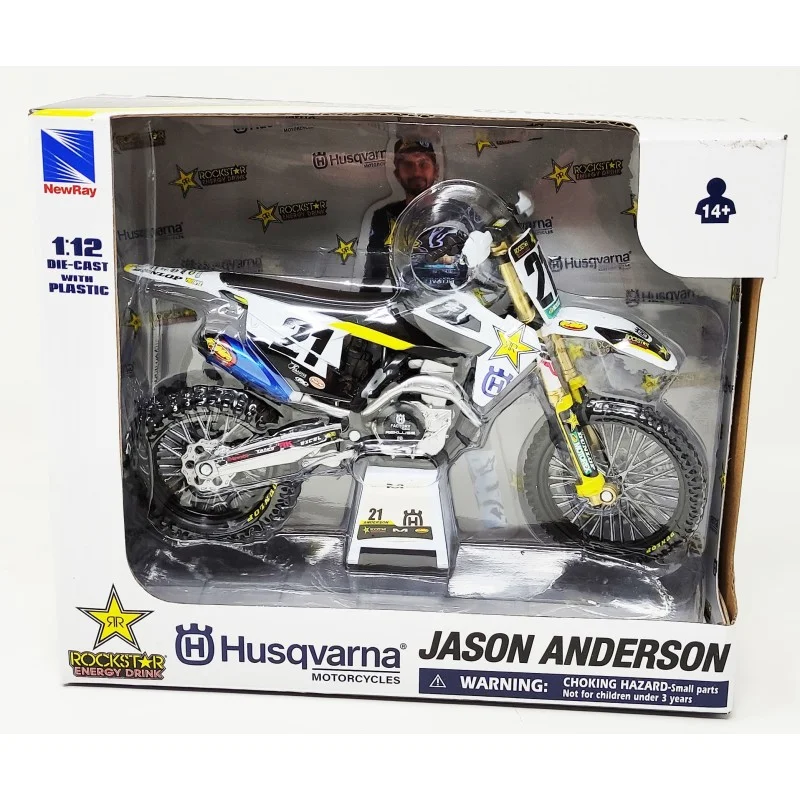 Diecast bike NewRay Husqvarna Factory FC 450 JASON ANDERSON 1:12