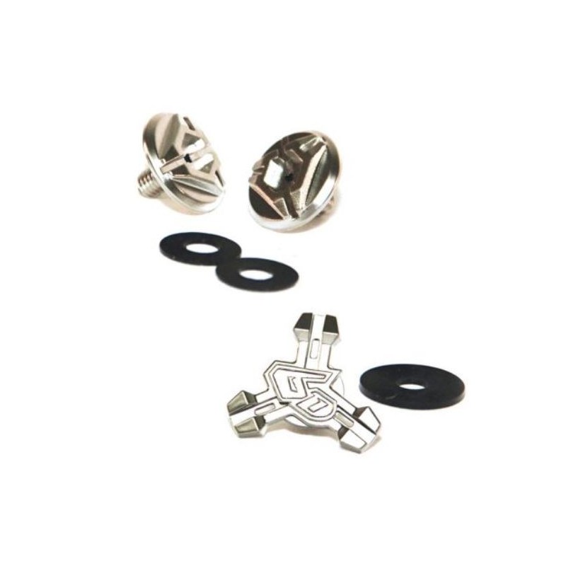 6D ATR/B Visor Screw Set Chrome 3 Pcs