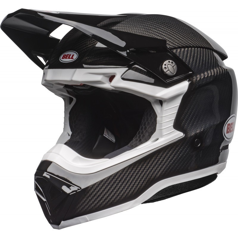 Helm Bell Moto 10 Spherical schwarz/weiss gloss