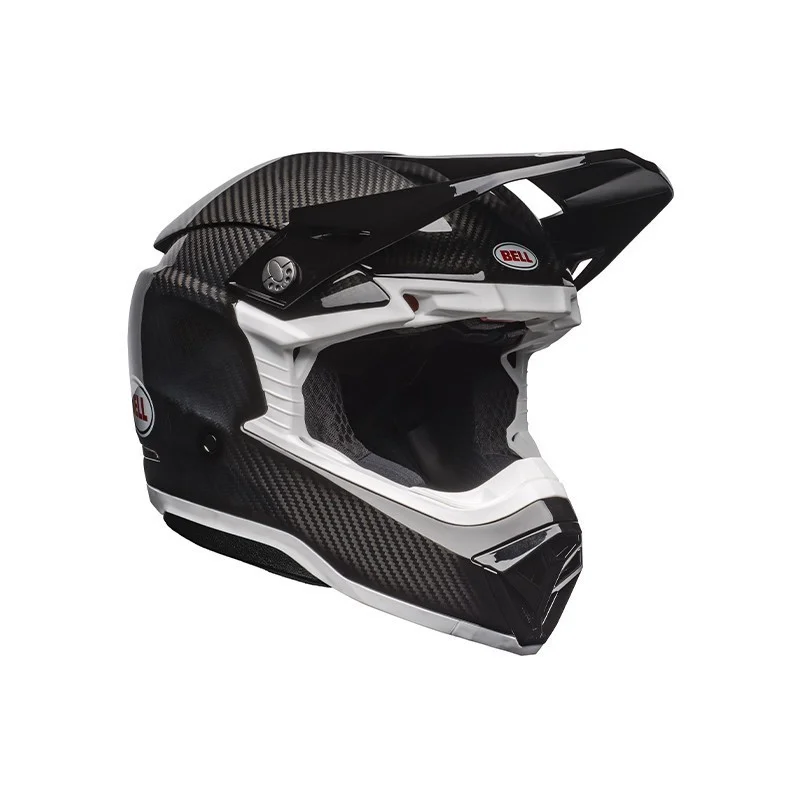 Casco Bell Moto 10 Spherical nero/bianco lucido ECE 06