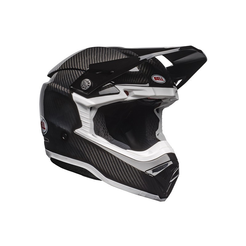 Helm Bell Moto 10 Spherical schwarz/weiss gloss