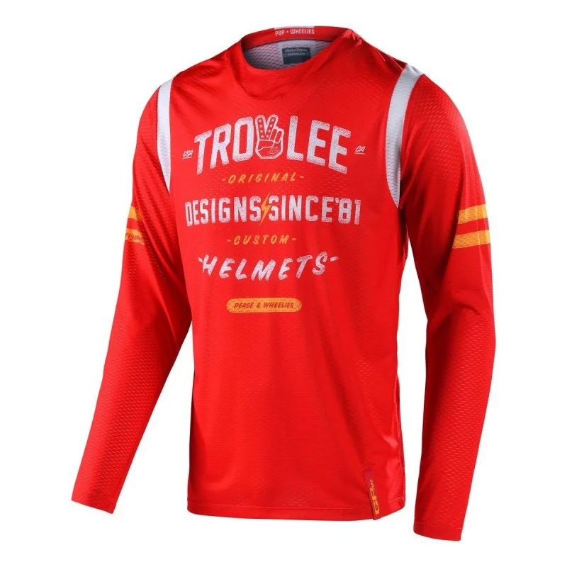 Maillot Cross Troy Lee Design GP AIR Roll Out rouge