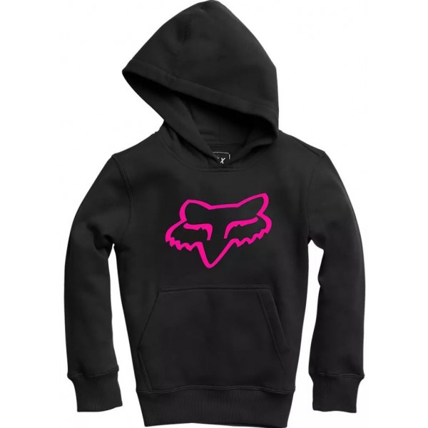 FOX Youth Legacy Pullover Black/Pink 15593-285 Fox Streetwear mx youth