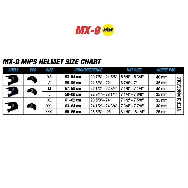 Bell MX-9 Cheek Pads black