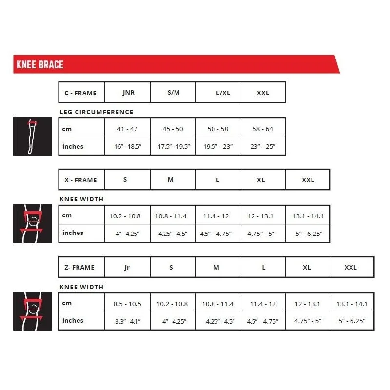 KNEE BRACE Z-FRAME (PAIR) schwarz/Gold