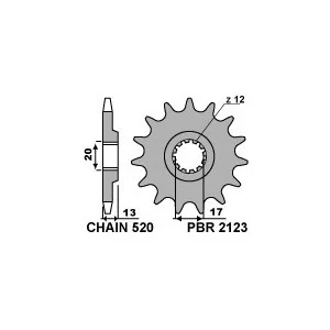 Ritzel vorne PBR | Tm EN/SMR/MX 125