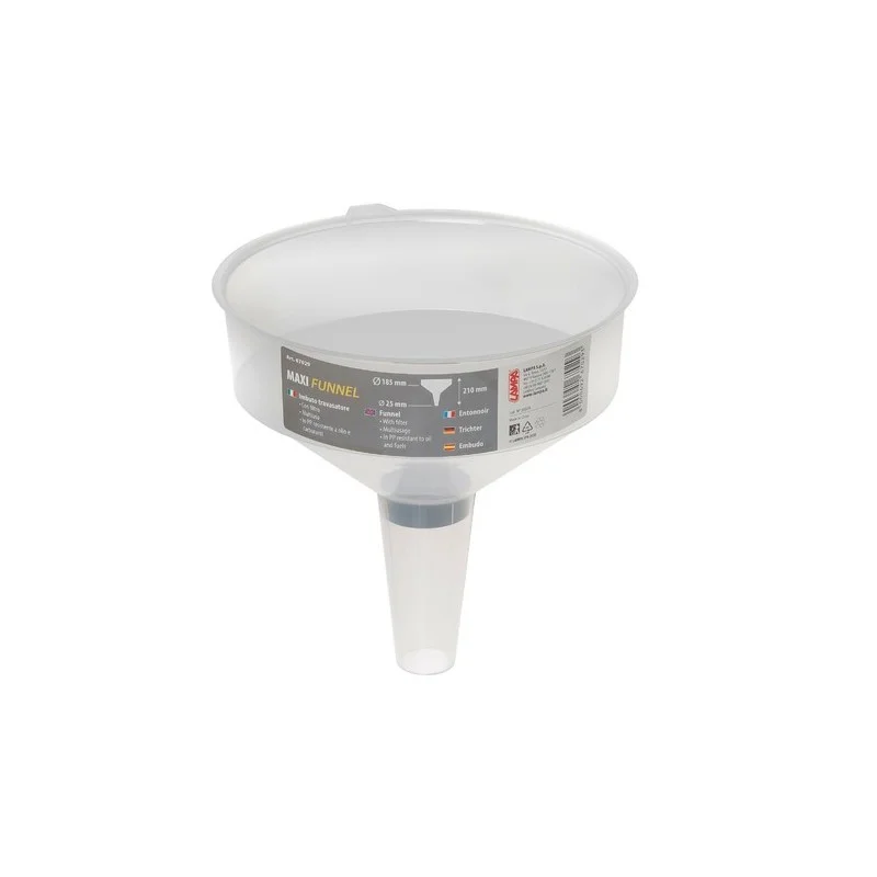 Plastic funnel with filter