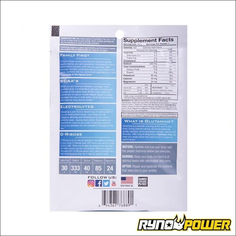 Ryno Power HYDRATION FUEL Fruit - single serving