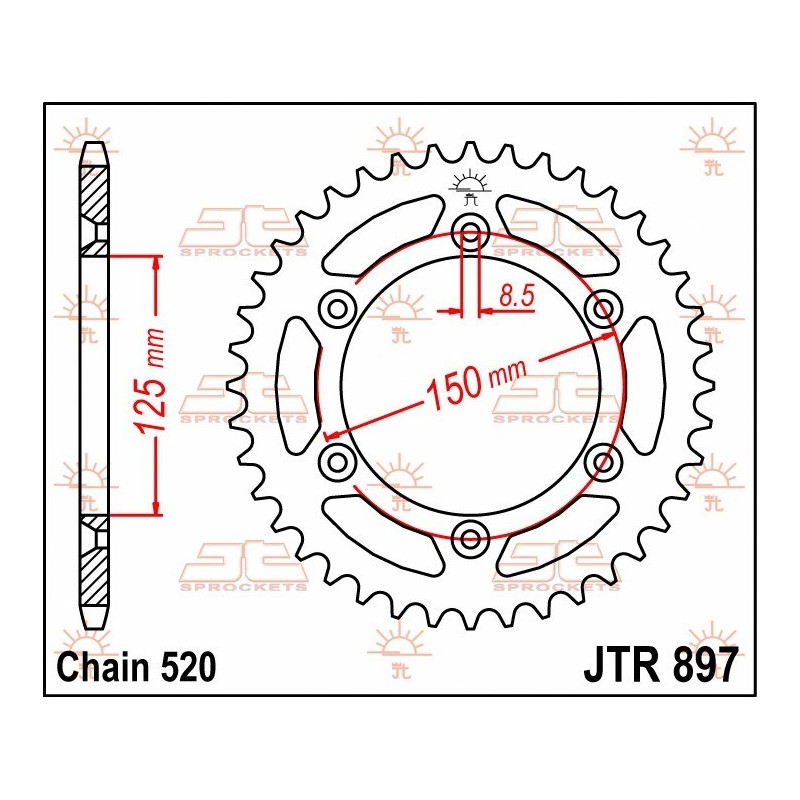 JT racelite Aluminum rear sprocket | KTM-Husqvarna-GasGas