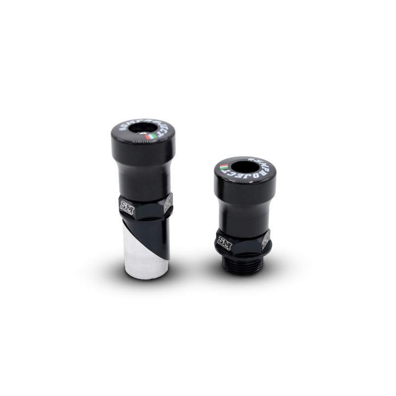 Front axle sliders kit Husqvarna-KTM 450-690-701 crashpads 25mm axle (black)