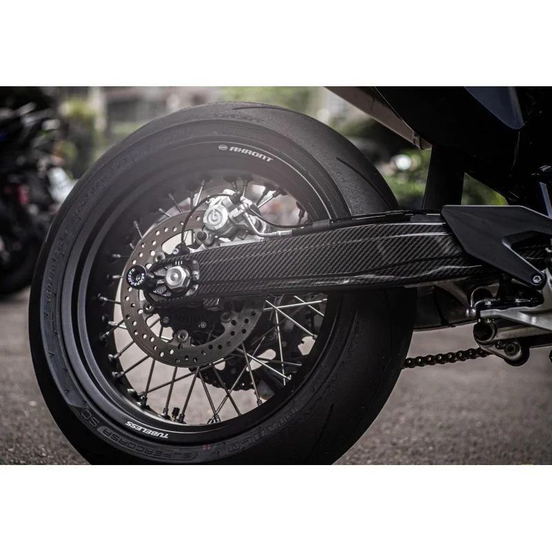 Achse Blöcke mit integriert Sturzpads KTM Husqvarna 690-701-790-1090-1190 (Schwarz)