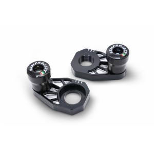 Achse Blöcke mit integriert Sturzpads KTM Husqvarna 690-701-790-1090-1190 (Schwarz)