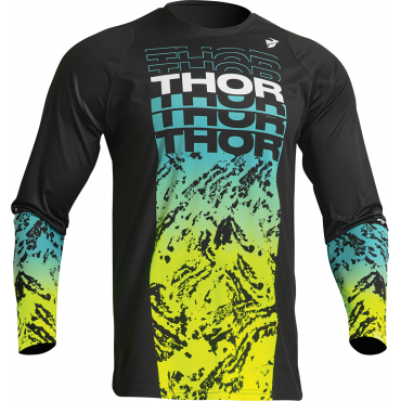 Jersey Youth Thor Sector Atlas Black Teal 2023 291222 Thor Kids Clothing Motocross Gear
